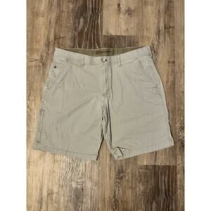Weatherproof Chino Shorts Birch Flat Front Button Pockets Cotton Spandex Men